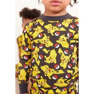 NEW Hanna Andersson Organic PJ Pajama Long John Set, Pokémon Pikachu - Size 4